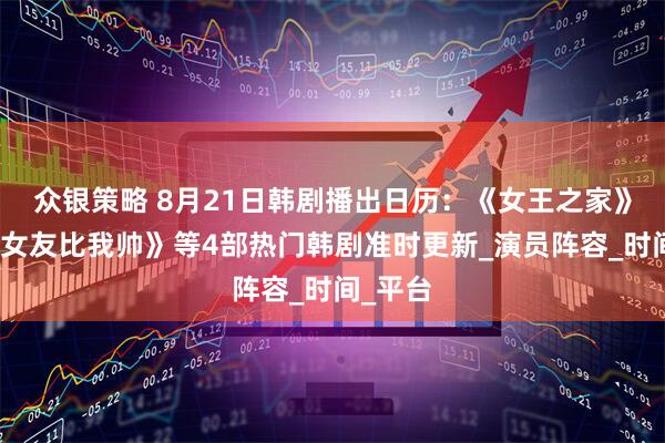 众银策略 8月21日韩剧播出日历：《女王之家》《我的女友比我帅》等4部热门韩剧准时更新_演员阵容_时间_平台